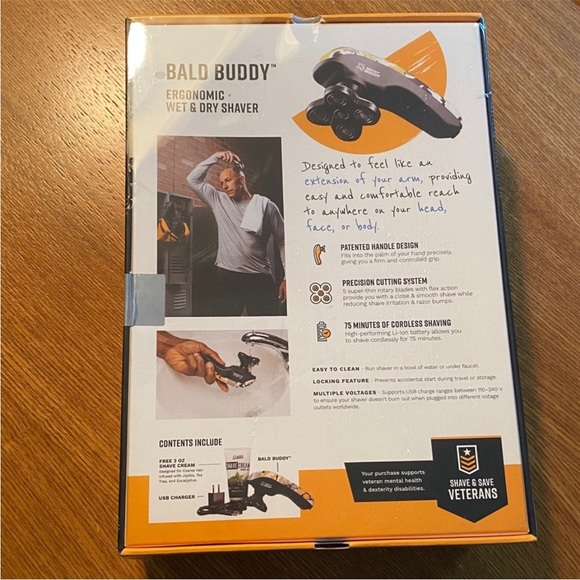 The Cut Buddy Bald Buddy Head Shaver Waterproof Rechargeable Electric Razor - Picture 3 of 7